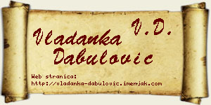 Vladanka Dabulović vizit kartica